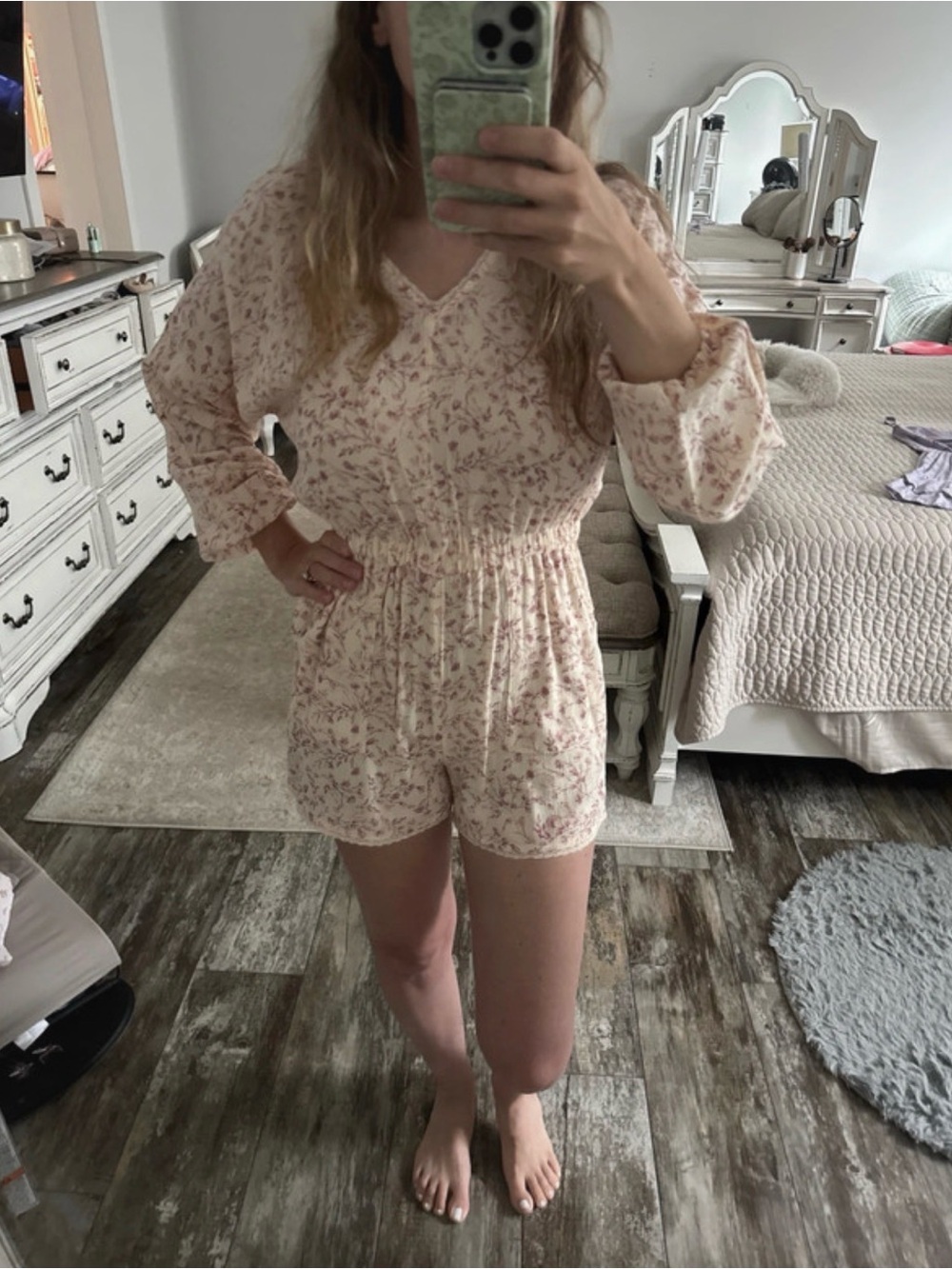 True Craft Cream Floral Romper